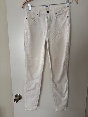 PAIGE Cream White Skinny Jeans